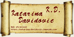 Katarina Davidović vizit kartica